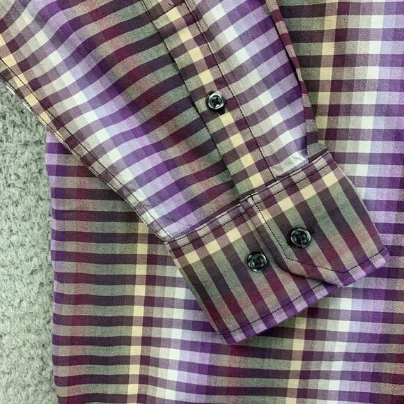 Tommy Bahama Shirt Mens Large Lavender Stripes Dress Long Sleeve‎ Stretch - Picture 9 of 14
